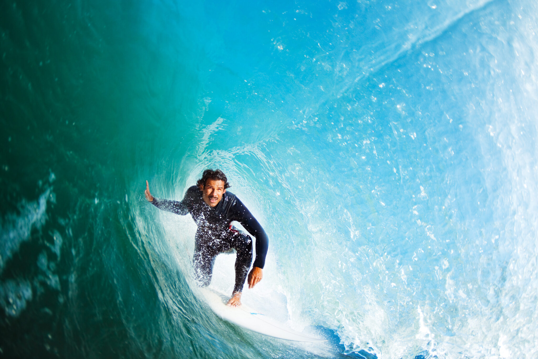 Surfer in a surfing wetsuit