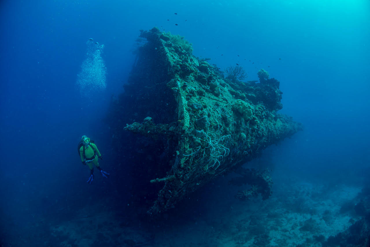 A wreck in the Solomon Islands